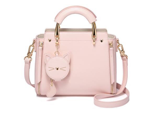 The new high-volume PU leather tote one-shouldered cross-slung custom logo women's handbag with strap
