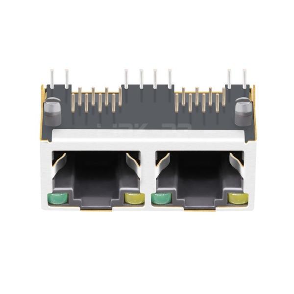 LPJE201BGNL Tab Down Yellow/Green LED 1X2 Port RJ45 Magnetic Jack without Integrated Magnetics
