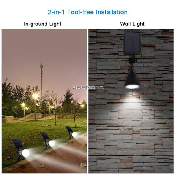 2W 4 LED IP65 Integrated Solar Powered Outdoor Garden Lights Wall Mounted CE FCC Approved