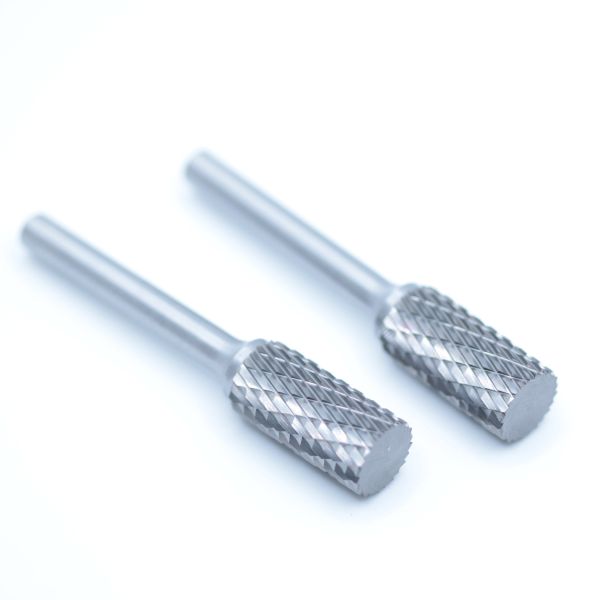 SB Cylindrical End Cut tungsten Carbide Burrs 12mm*25mm Standard Double Cut With 6mm Shank