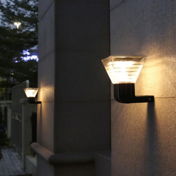 Square Solar Wall Lights Outdoor Waterproof Solar Modern Style Simple Garden Villa LED Wall Lamp