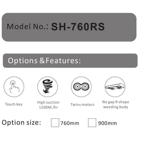 Gama delgada de acero inoxidable Hood For Low Ceiling del armario de cocina