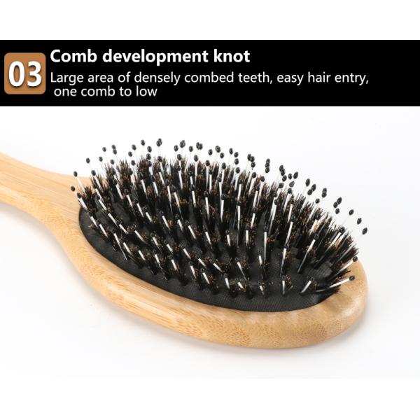 Laser Vent Wide Tooth Boar Bristle Hair Comb Wooden Anti Static Hair Brush For Women