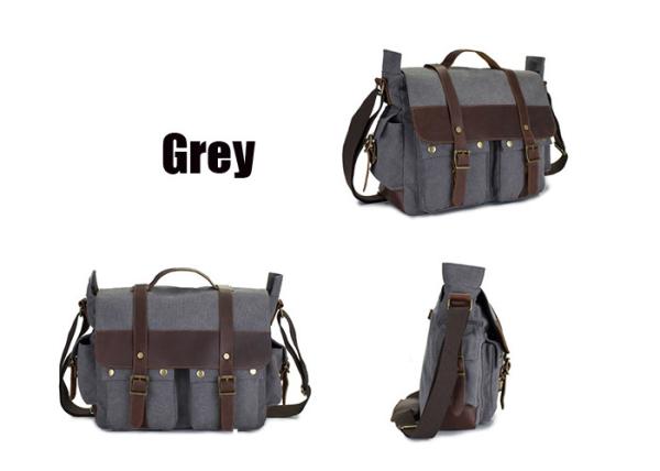 Pure Cotton Lining Dirt Proof Real Leather Camera Bag