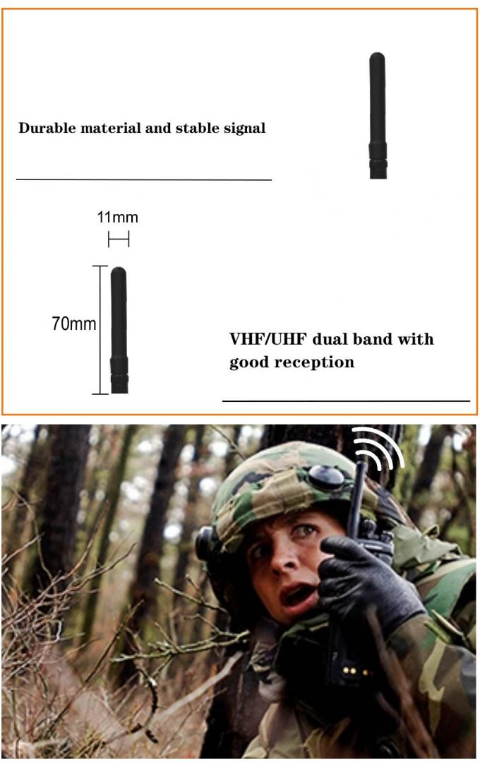 Electronic Digital 2-5dBi BNC VHF UHF Mobile Antenna 27.205MHz Long Range HT-B069