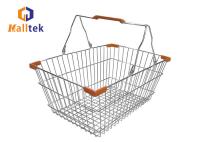 20L de zinc revestido de malla de alambre de metal cesta de compras para tienda boutique