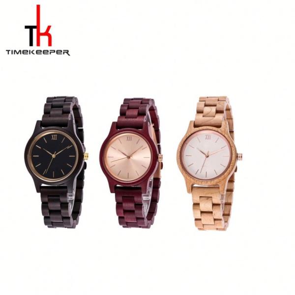 Sport Bamboo Wood Watches Wrist Watch For Men Japan 2035 Movement