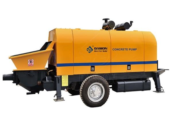 Diesel Trailer Concrete Pump / Ready Mix Concrete Pump For Construction Projects