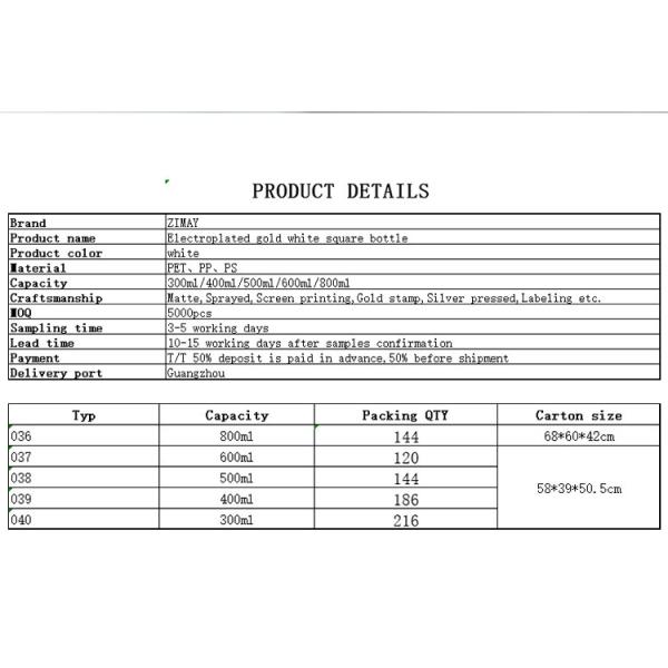 800ml Plastic Lotion Pump Bottle Square Shampoo Hair And Conditioner