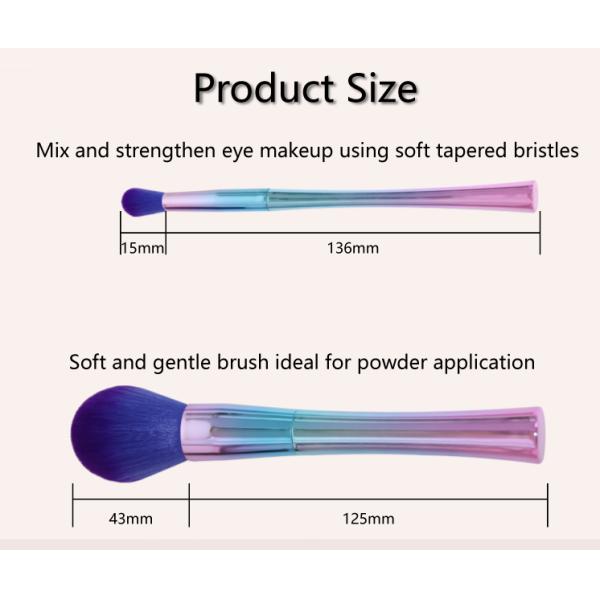 Gradient Color Handcrafted Makeup Beauty Brushes High Glossy