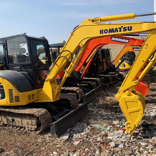 Japan 5ton Used Komatsu Excavators Construction Tracked Used Komatsu Pc55 Excavator
