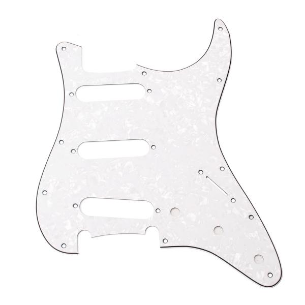 3Ply 11-Hole SSS Electric Guitar Pickguard white pearl Scratch Plate for Stratocaster Style Guitar Accessories Parts