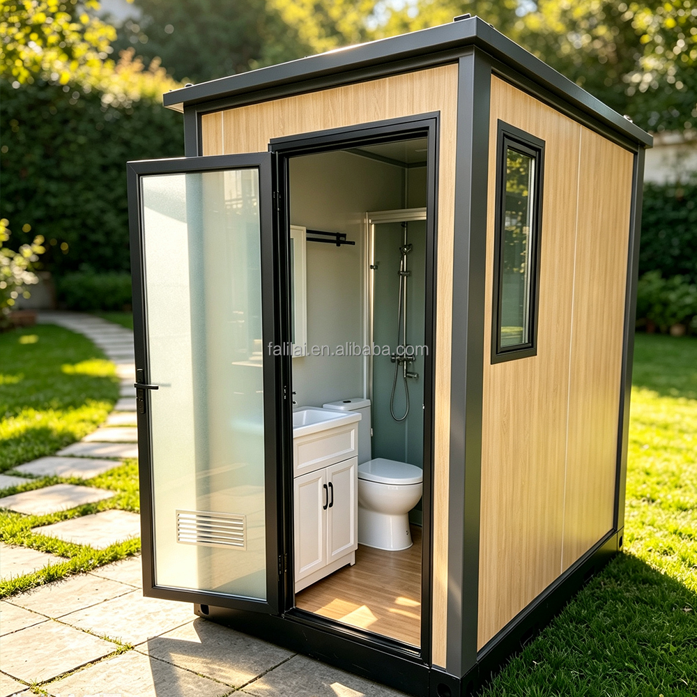 Low Price Mobile Single or Double Toliet Customized Tiny Home Portable Bathroom Cheap Public Portable Toilet