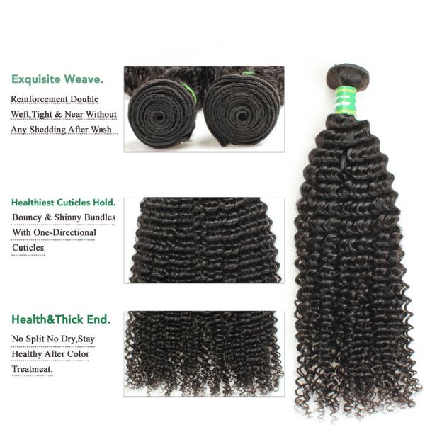 Easy to dye  real mink virgin brazilian hair bundles, Curly malaysian hair weft
