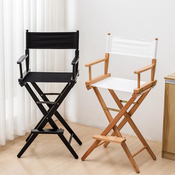 Logo None or Custom Logo Tall Wooden Folding Director Chair for Outdoor Indoor Camping