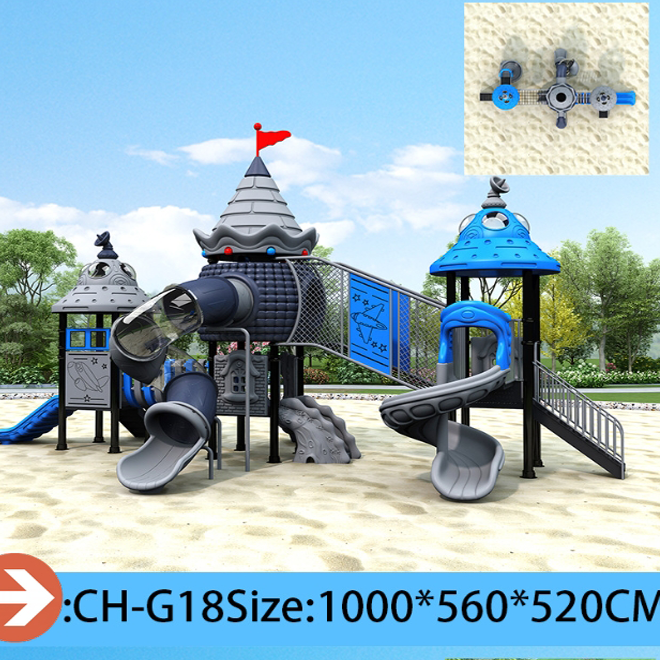 Pumpkin  Robot Theme Large Outdoor Playground Slide  Custom Plastic Combination Slides Climbing Tunnels Adventure Tubes for Parks Kindergartens  Resorts