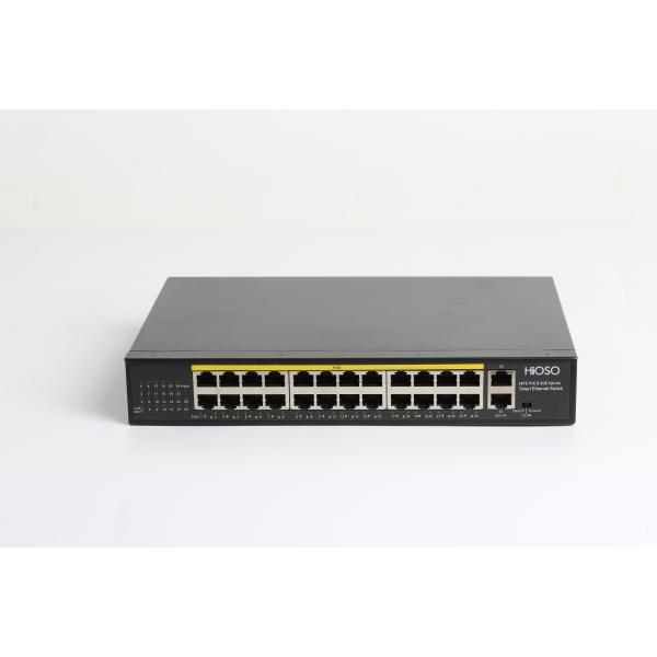 HiOSO 26 Ports Non Standard PoE Switch 24 100M PoE Ports + 2 1000M RJ45 Uplink Ports