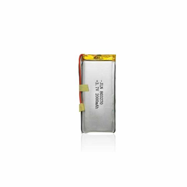 PL803270 7.4Wh 2000mAh 3.7 V 2000mAh Lithium Polymer Rechargeable Battery, Soft Pack Li‑po Battery with Red Black Wires for Portable Speaker, MSDS Certified