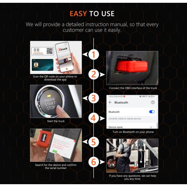 Xtruck X003 Bluetooth Connection 3-in-1 Truck Diagnostic System For Vol-vo/Sca-nia/Cum-mins