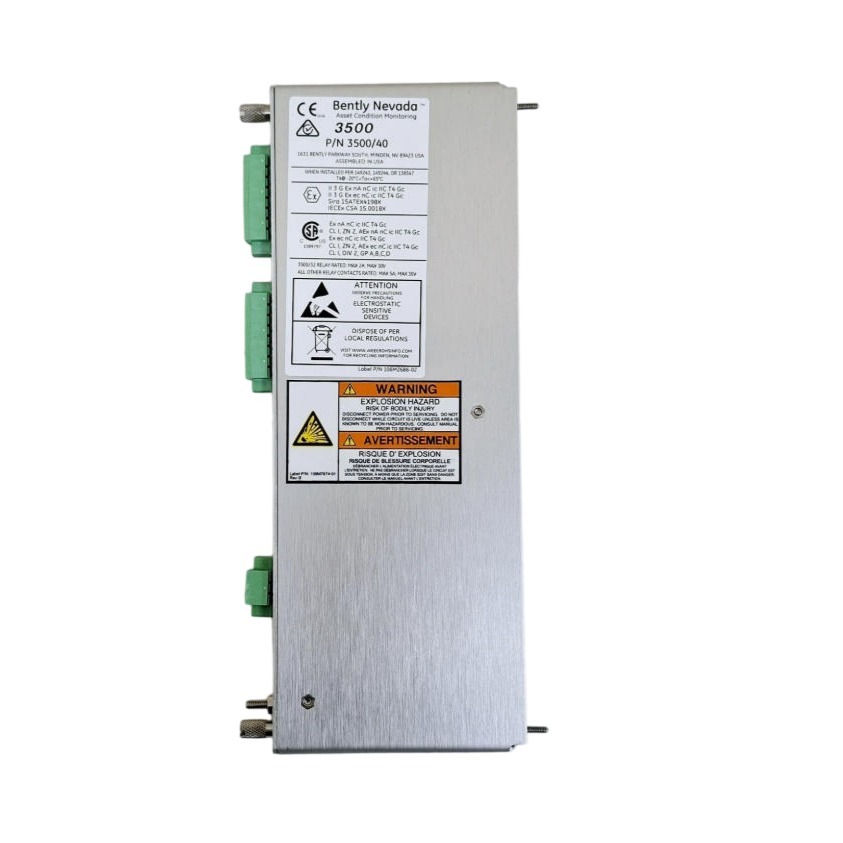 BENTLY NEVADA 3500/40M 125680‑01 Machinery Vibration Monitoring Module | For Turbine, Compressor & Rotating Equipment
