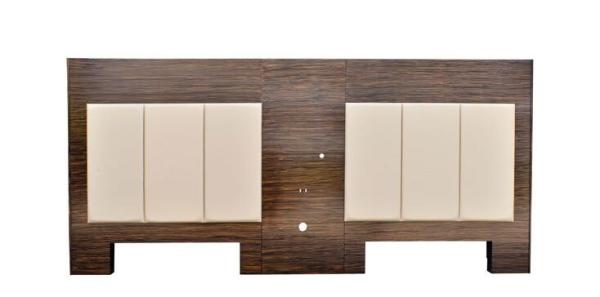 Twin Bed Hotel Style Headboards 50% Sheen For Bedroom , Natural Color