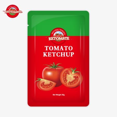 OEM 50g Sachet Ketchup ofrece conveniente fácil de usar el embalaje para el precio de fábrica