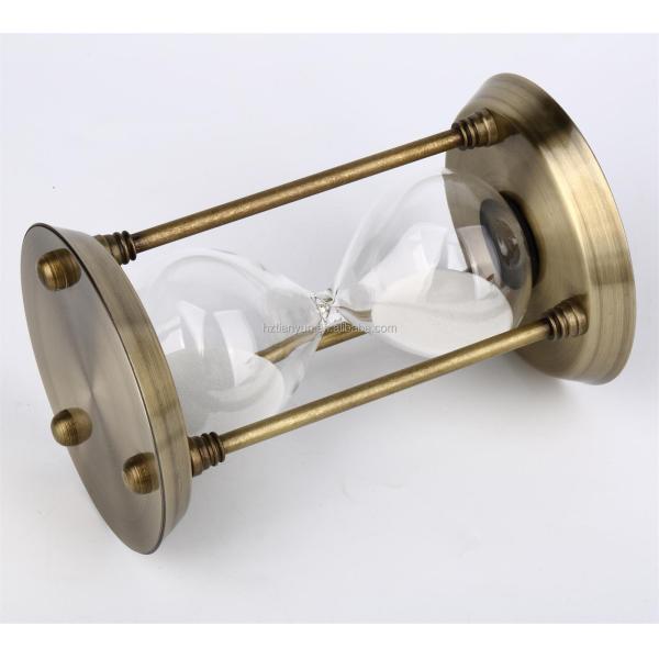 Античные медные часы 3min 5min 30min таймера песка металла для подарка