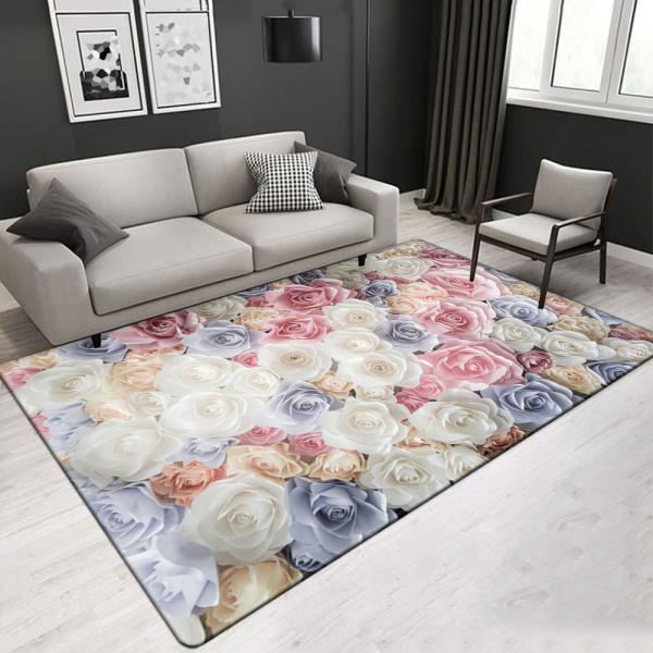 High quality factory direct sale living room center area rug custom size & thickness