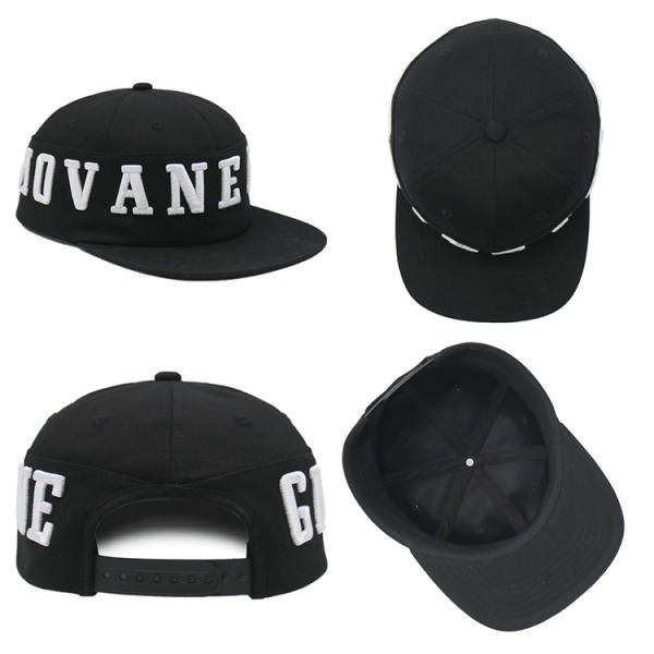 High Quality 6 Panel Flat Brim Hip Hop Cap Snapback Hat Custom 3D Embroidered Snapback Cap Supplier