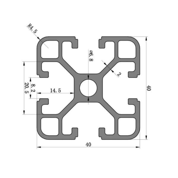 Grey Sand Blasting Wardrobe Aluminium Profile 6061 Aluminum Extrusion