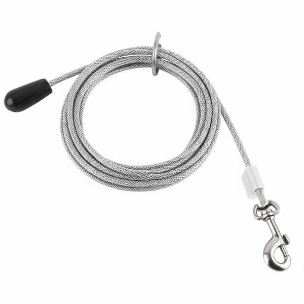 20ft Heavy Duty Dog Tie Out Cable for Dogs Up to 100 LBS