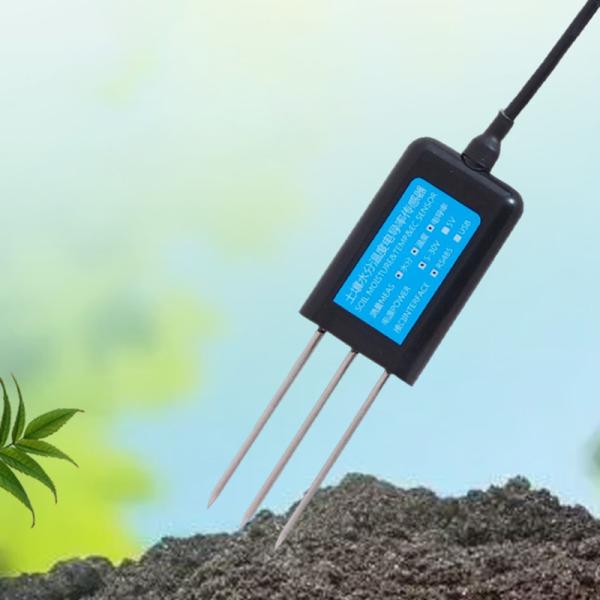 304 Stainless Steel RS485 Soil Temperature Humidity EC Sensor for Soil Moisture Testing