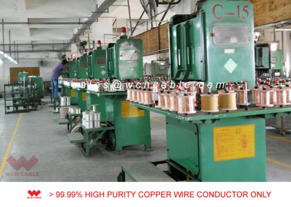 XLPE Flat Ribbon Cable UL21016 #28AWG 64Pins 0.90mm Pitch Tinned Stranded Copper Conductors