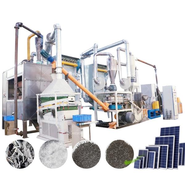 Linha de reciclagem de painéis solares fotovoltaicos industriais 300 kg/h-1000 kg/h