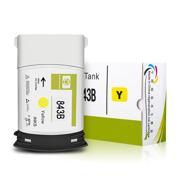 Becolor 843 Ink Cartridge 843A/B/C  Compatible Ink Cartridge Suitable for Wide Page HP XL 4000/4100/4500/5100 Printers 400ml