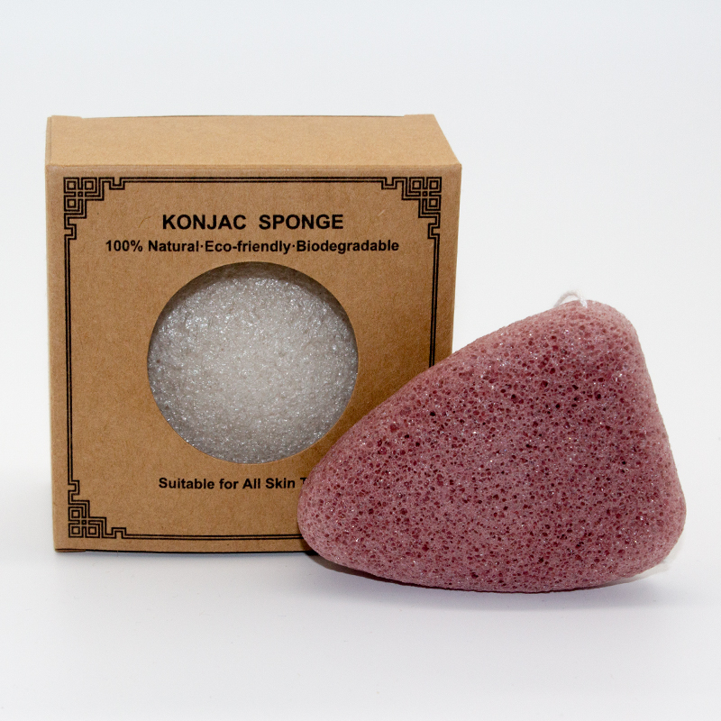 Губки треугольника OEM слойка многоразовой красной лицевой Konjac очищая
