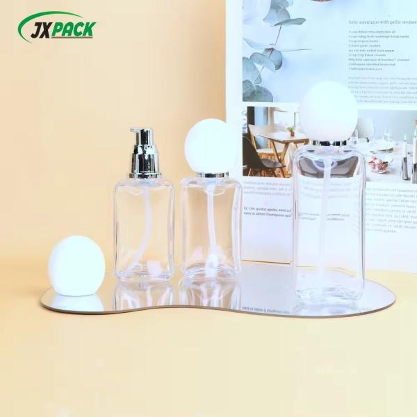 100ml 150ml PETG Flat Square Bottle Solid Pink Shampoo Lotion Bottle With Screen Printing