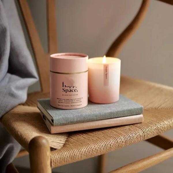 Embalaje de velas de tubos de papel kraft en lata compuesta