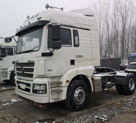 White Shacman Brand Used Tractor Trailers 350hp Euro V Manual Diesel 2017 Year