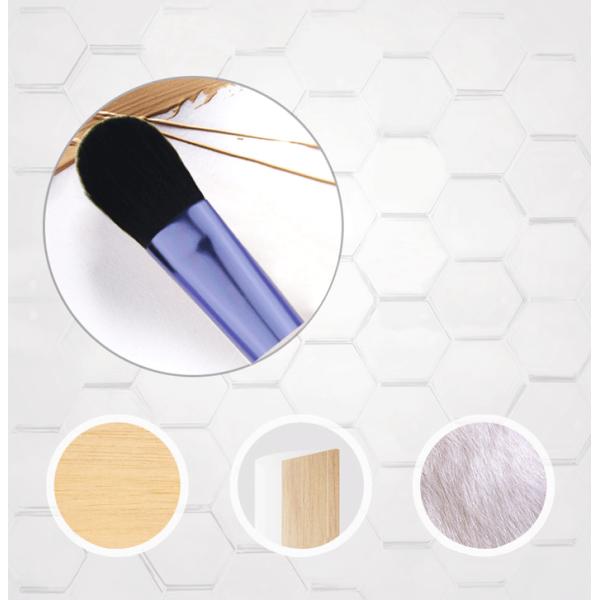 Professional Powder Foundation Brush With Purple Aluminum Ferrule