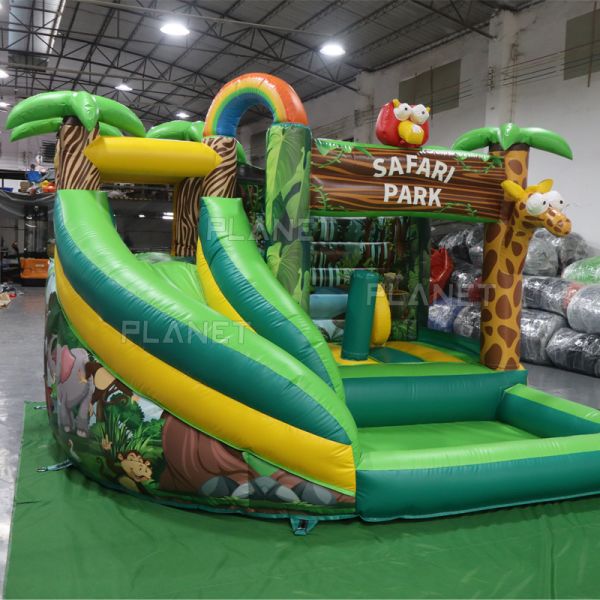 Commercial Grade Giant Jungle Jump House Inflatable Bouncer Slide Pool for Party