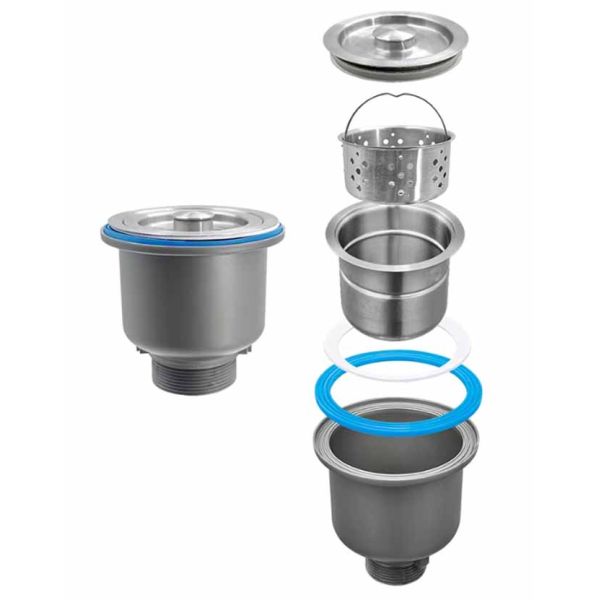 Universal Stainless Steel Plastic Kitchen Sink Drainer Tubes Anti-Clogging Waste Catch Cup Basket for Bathroom Use Wholesale