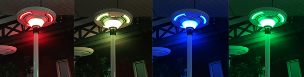 Высококачественный солнечный сад НЛО RGB цвет со световым датчиком и пультом дистанционного управления для садового парка и дороги