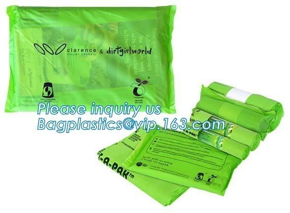 scented compostable garbage brown plastic bags, 100% compostable t-shirt plastic shopping bags, PLA Compostable T-shirt