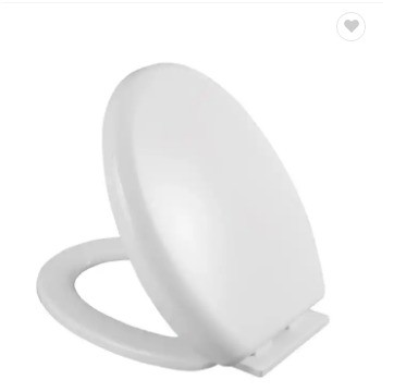 Slow-Close Round Toilet Seat Cover with Quick Release and Stainless Steel Hinges