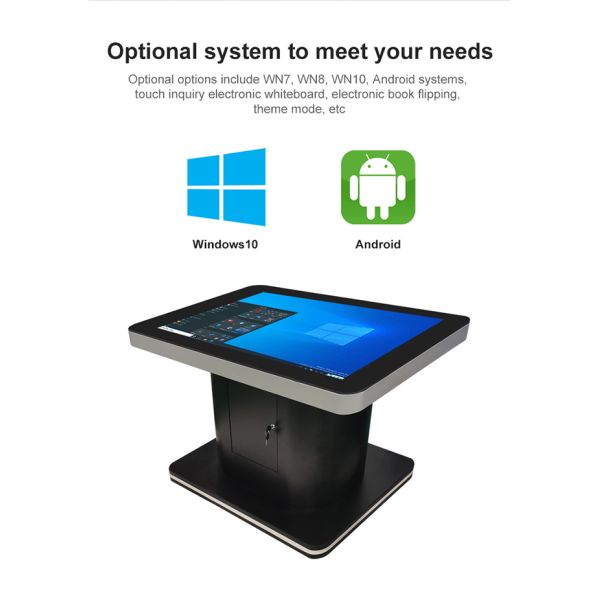 43 Inch Mobile Interactive Video Screen LCD Touch Screen Monitor Smart Coffee Table Touch Screen
