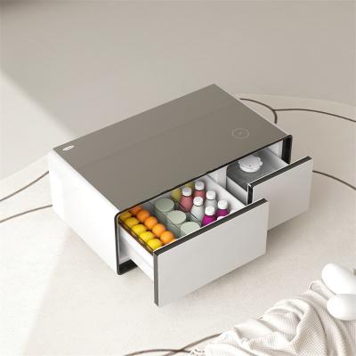 Household Electric Mini Fridge with Multifunctional Frozen Drawer and Wireless Charging