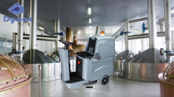 Beer Spill Cleanup Machine - Ride-On Scrubber For Breweries
