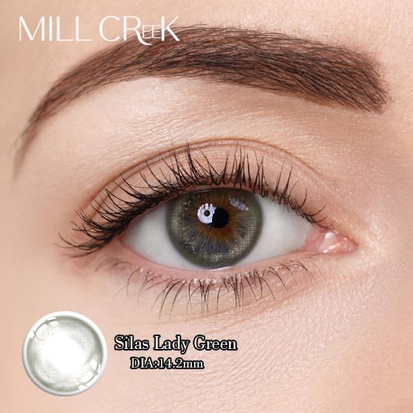 Silas Lady Green 14.2mm Daily Contact Lenses with Power