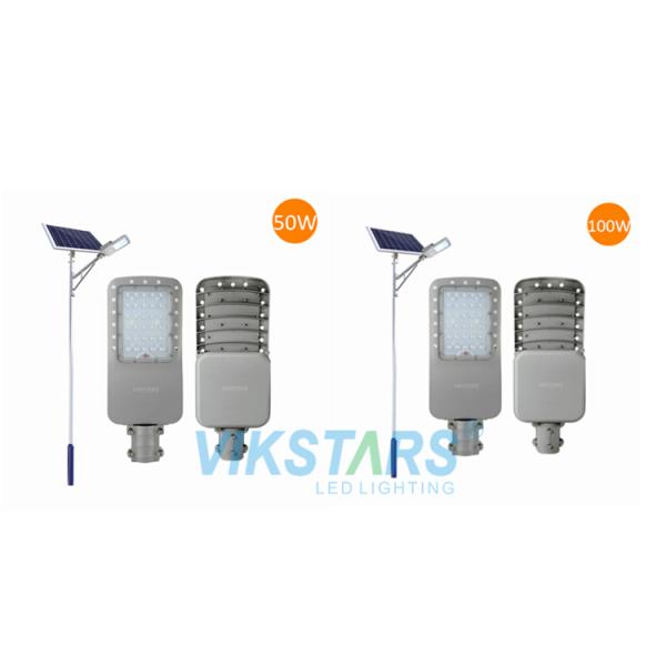 Waterproof 90w Solar Street Light Die Cast Aluminum Glass Material